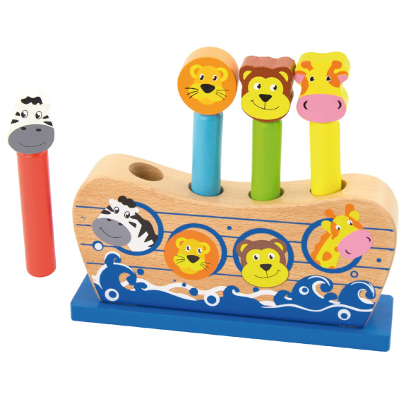 VIGA Wooden Jumping Animals Noah's Ark