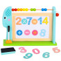 TOOKY TOY Large Wooden Double-Sided Magnetic + Chalk Board