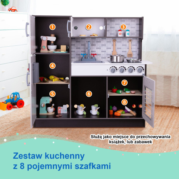 TOOKY TOY Modern Wooden Kitchen Accessories