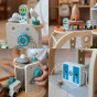 TOOKY TOY Wooden Space Parking Space Station