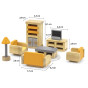 VIGA PolarB Dollhouse Furniture Set Living Room