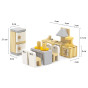 VIGA PolarB Dollhouse Furniture Set Kitchen Dining Room