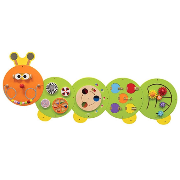 VIGA Wooden Caterpillar Board FSC Montessori Certificate