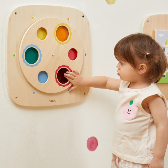 VIGA Wooden Sensory Manipulative Board for Mixing Colors