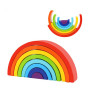 TOOKY TOY Wooden Rainbow Puzzle Creative Montessori Blocks FSC Certified