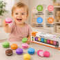 VIGA Wooden Cookies Colorful Cookies Macaroon Set 8 pcs