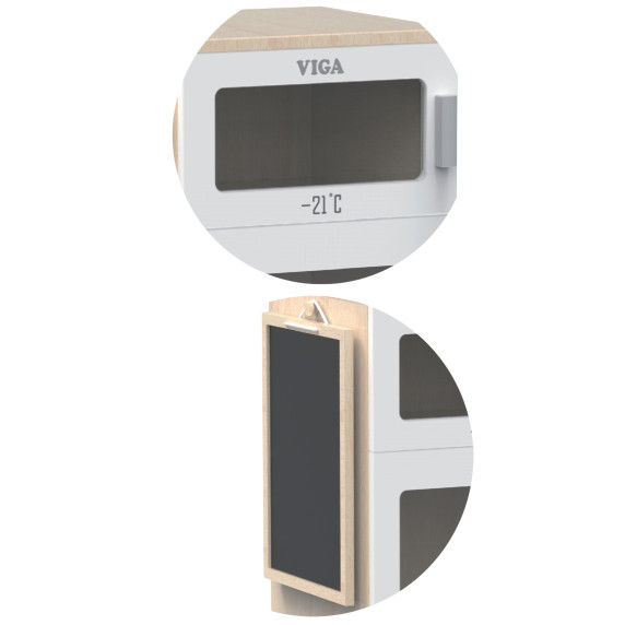Viga Wooden Fridge with Chalkboard