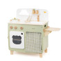 VIGA PolarB Large Wooden Kitchen with Folding Countertop + Curtain Cabinet