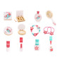 TOOKY TOY Pink Wooden Makeup Dressing Table with Mirror