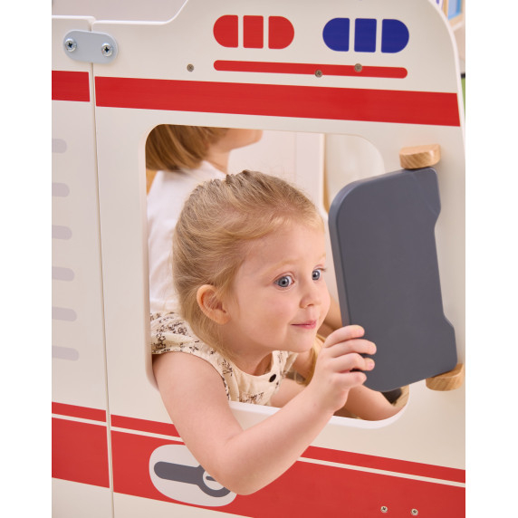 VIGA Large Wooden Ambulance Set Ambulance for Small Rescuers Accessories 25 pcs.