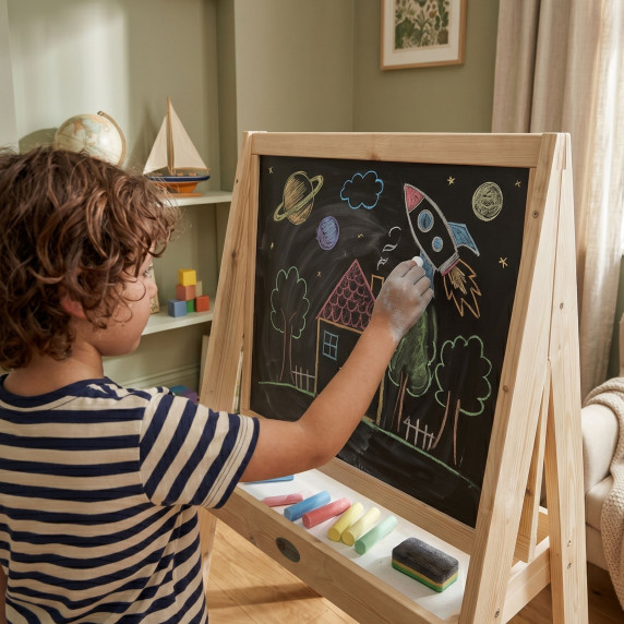 CLASSIC WORLD EDU Wooden Educational Chalkboard