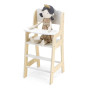 VIGA PolarB White Wooden Feeding Chair for Dolls