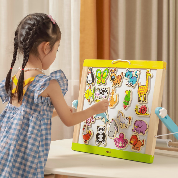 VIGA Wooden Magnets Animals set of 20 pieces