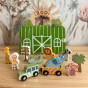 TOOKY TOY Mini Zoo Portable Animal Bag Set