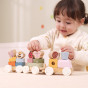 VIGA Wooden Spring Educational Train 18 Pieces