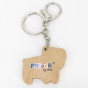 VIGA PolarB Wooden Keychain White Teddy Bear Keyring