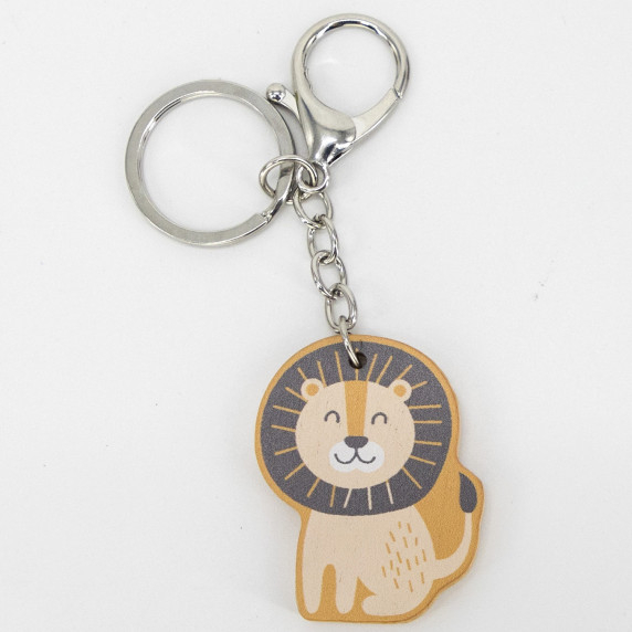 VIGA PolarB Wooden Lion Keychain