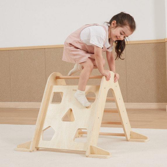 VIGA Wooden Ladder Pikler Climbing Triangle Montessori