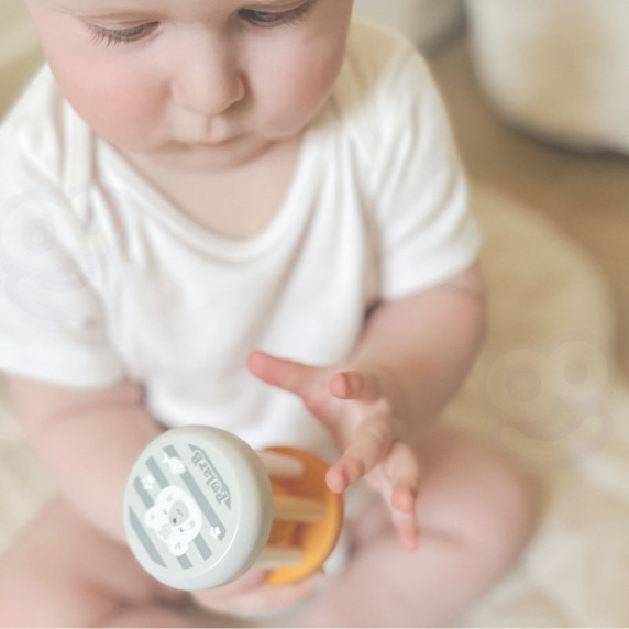 VIGA PolarB Wooden Rattle with Animal