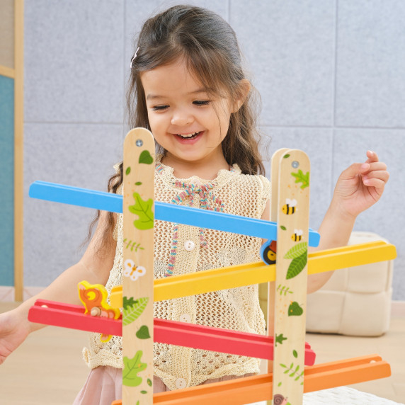 VIGA Wooden Slide for Animals Jungle 7 pcs.
