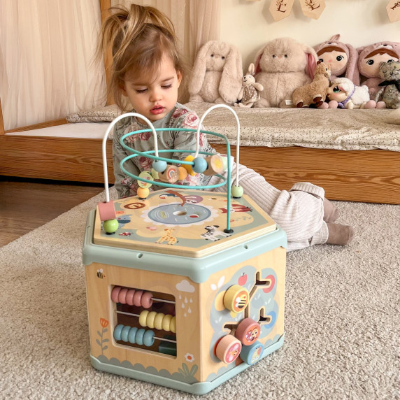 TOOKY TOY Wooden Montessori Hexagon Opening Box