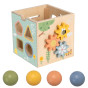 TOOKY TOY Wooden Spring Educational Cube 5-in-1