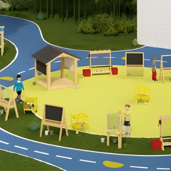 CLASSIC WORLD EDU Large Wooden House Gazebo Playground