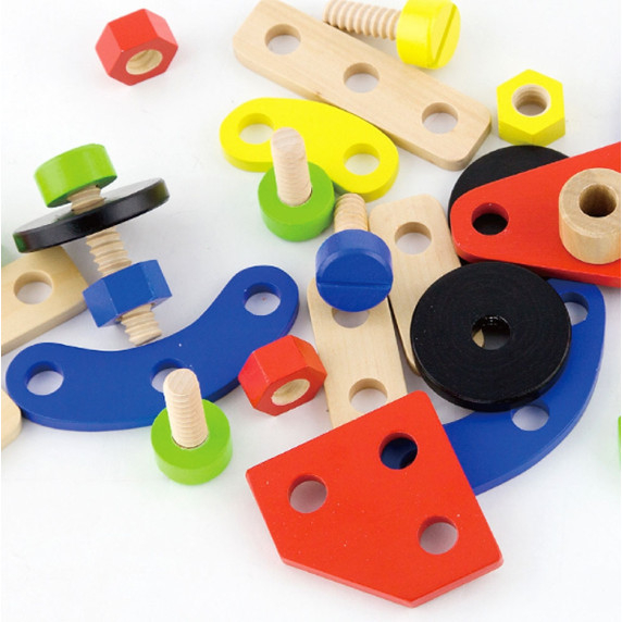 Viga Montessori 68-Piece Building Block Set