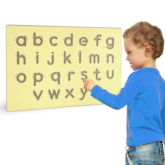 VIGA Wooden Board Template Learning to Write Lowercase Letters FSC Montessori Certificate