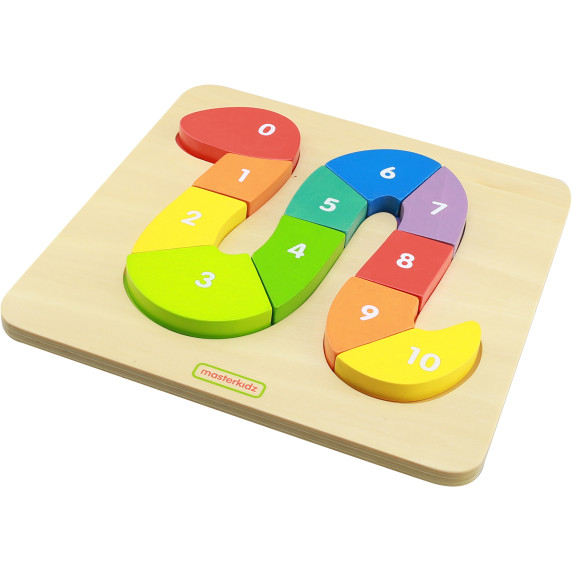 MASTERKIDZ Learning Numbers Counting Up to 10 Wooden Snake