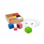 MASTERKIDZ Cups and Square Blocks Wooden Toy Montessori Color Sorter