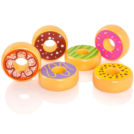 VIGA Wooden Donuts 6 pcs