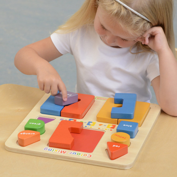 MASTERKIDZ Educational Board Puzzle Connecting Mixing Colors Montessori