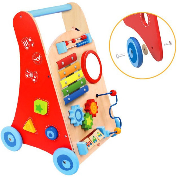 TOOKY TOY Multifunctional Walker Pusher Educational Panel For Children