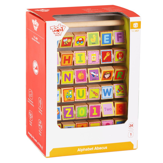 TOOKY TOY Alphabet Learning Letters Numbers Words ABACUS