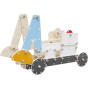 CLASSIC WORLD EDU Huge Wooden Construction Blocks Set Vehicles Ambulance 124 pcs.