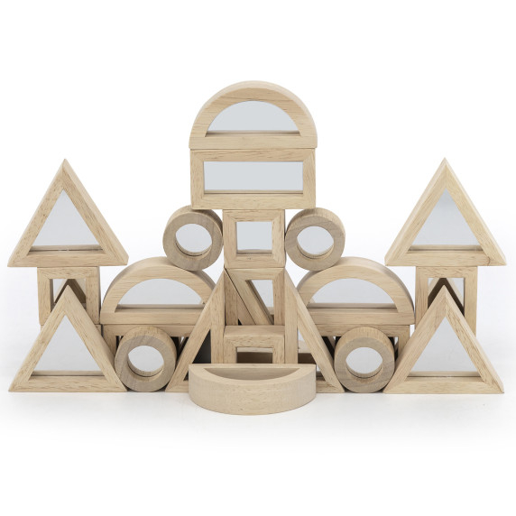VIGA Wooden Mirror Blocks puzzle 24 pieces