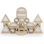 VIGA Wooden Mirror Blocks puzzle 24 pieces