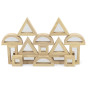 VIGA Wooden Mirror Blocks 16-piece puzzle