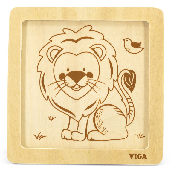 VIGA Handy Wooden Lion Puzzle