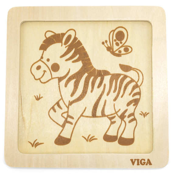 VIGA Handy Wooden Zebra Puzzle