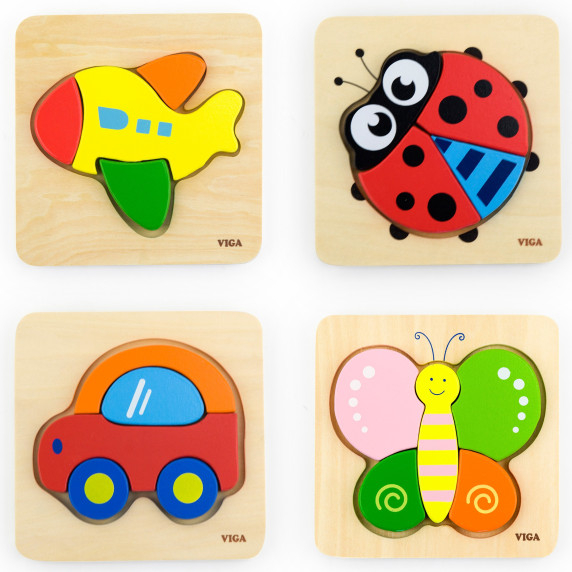 VIGA Baby's First Wooden Puzzle Ship