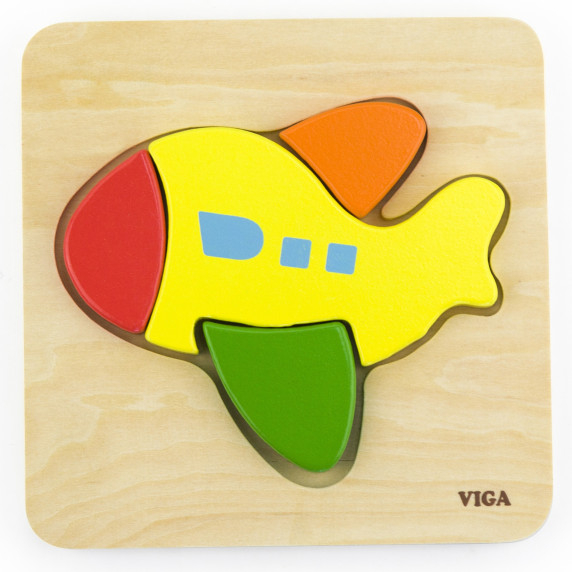 VIGA Baby's First Wooden Puzzle Plane