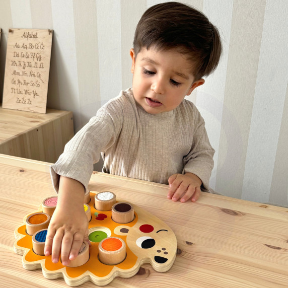 TOOKY TOY Wooden Hedgehog Puzzle Learning Shapes Colors Numbers