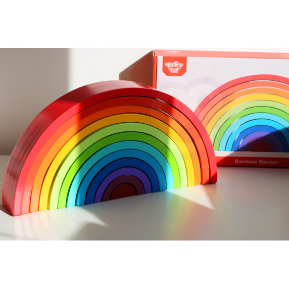 TOOKY TOY Wooden Puzzle Montessori Rainbow