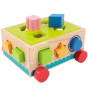 TOOKY TOY Wooden Sorter Cart Blocks 16 pcs.