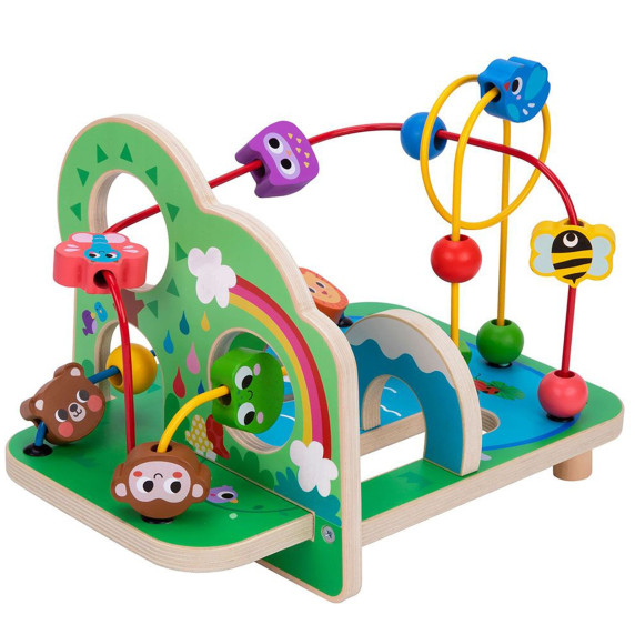 TOOKY TOY Wooden Motor Loop Forest Maze