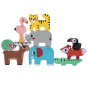 TOOKY TOY Wooden Blocks Puzzle Animals Montessori 9 pcs.