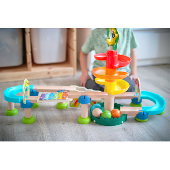 Tooky Toy Wooden Musical Ball Track 44 pcs.