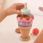TOOKY TOY Wooden Ice Cream Puzzle Confectioner for Children 12 pcs.